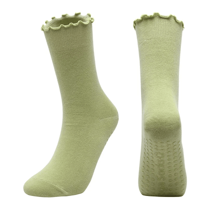 Ruffle Non-Slip Pilates Yoga Grip Socks