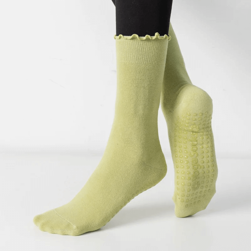 Ruffle Non-Slip Pilates Yoga Grip Socks