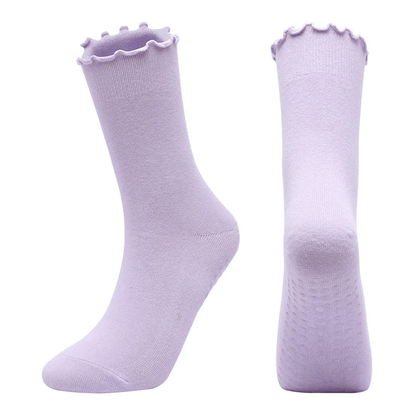 Ruffle Non-Slip Pilates Yoga Grip Socks